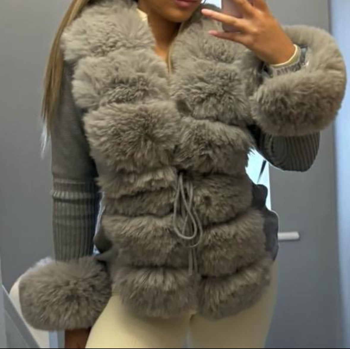 NAOMI Faux Fur Cardigan