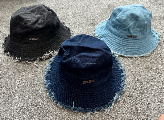 Denim bucket hats